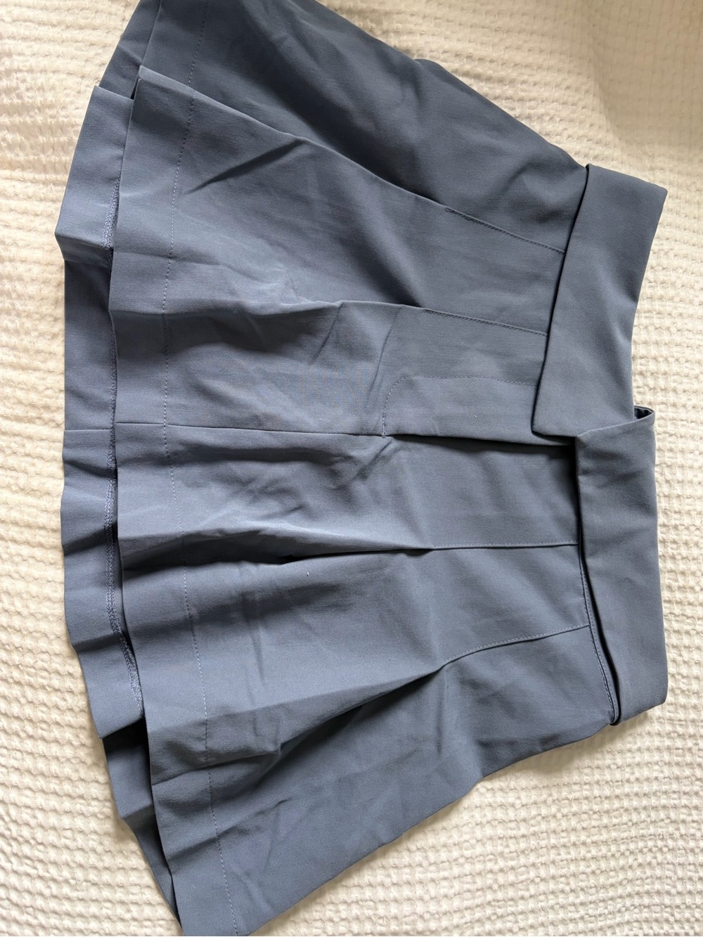 Bershka Slate Gray Pleated Mini Skirt